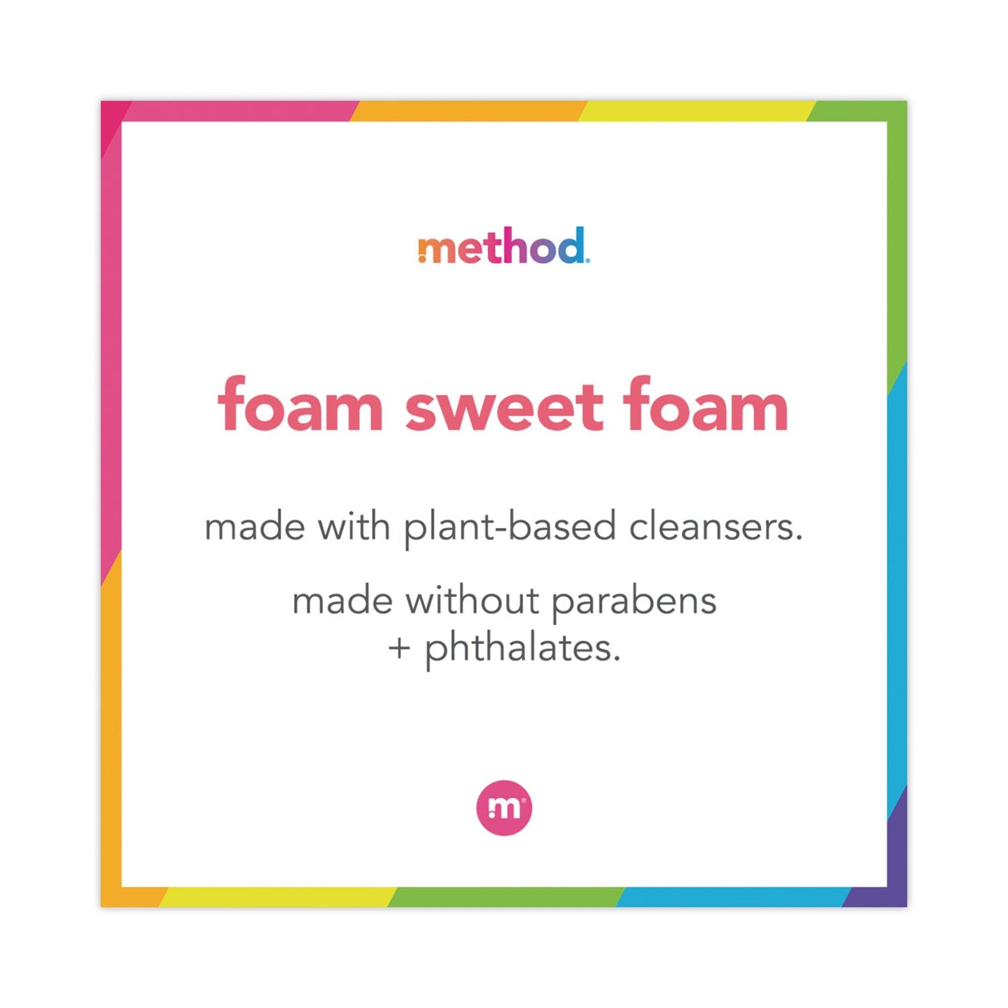 Method Foaming Hand Wash, Coconut Waters, 10 oz Pump Bottle, 6/Carton