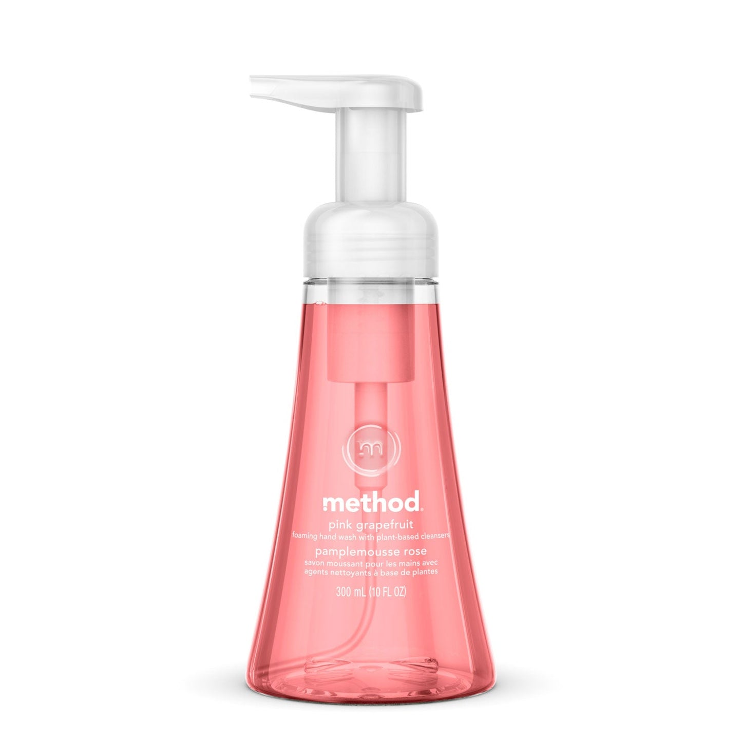 Method Foaming Hand Wash, Pink Grapefruit, 10 oz Pump Bottle, 6/Carton