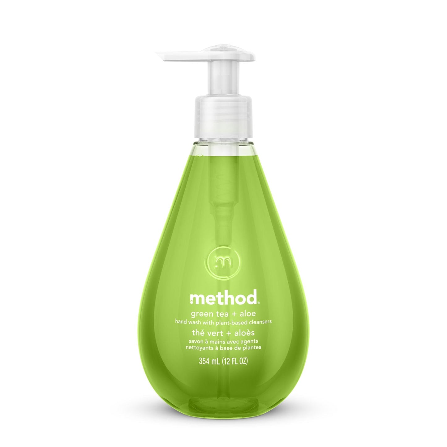 Method Gel Hand Wash, Green Tea + Aloe, 12 oz Pump Bottle, 6/Carton