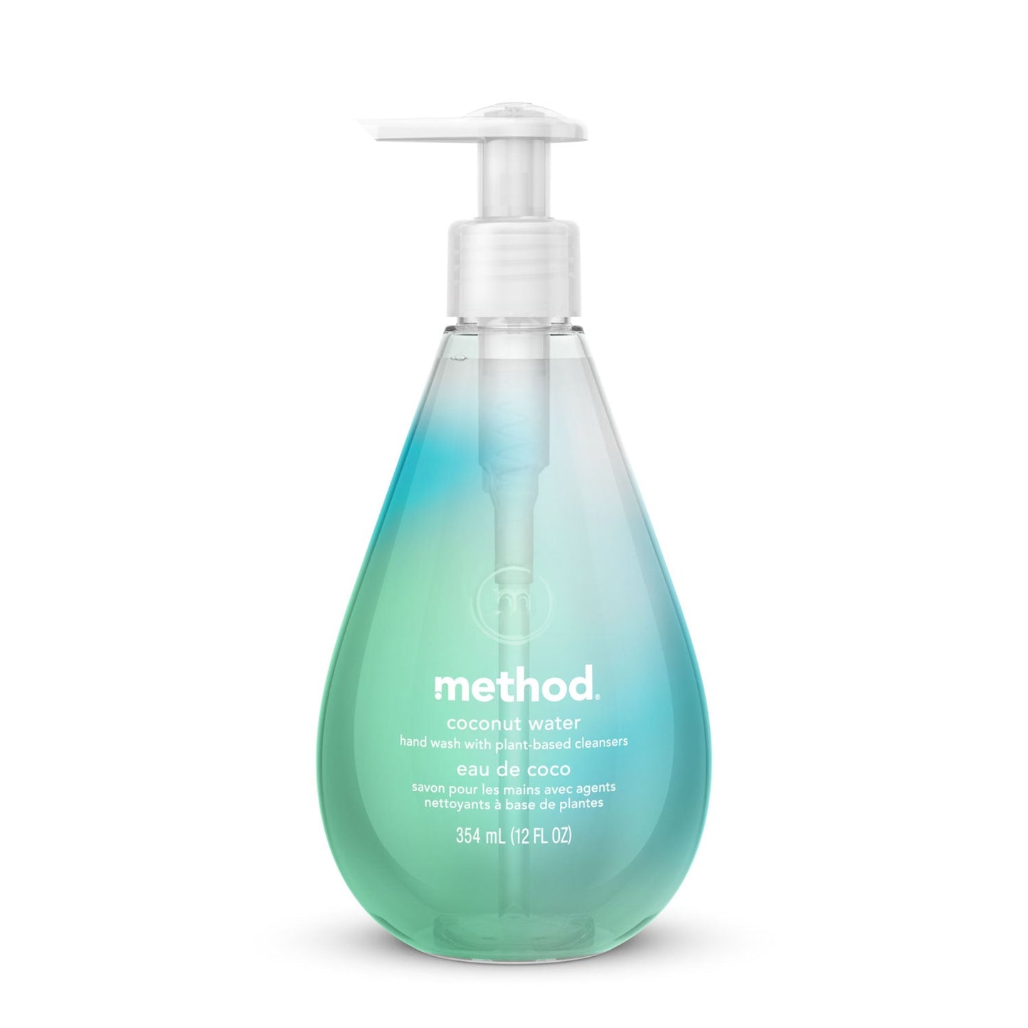 Method Gel Hand Wash, Coconut Waters, 12 oz Pump Bottle, 6/Carton