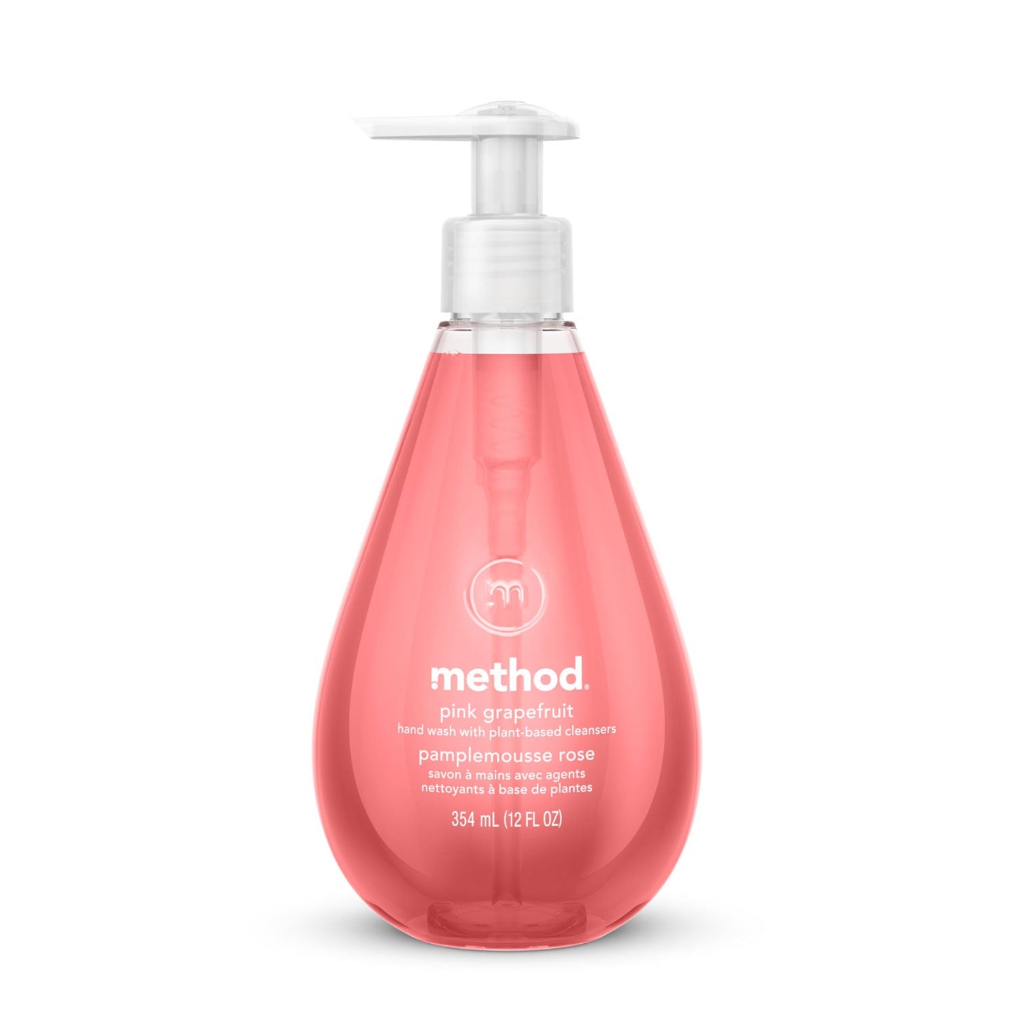 Method Gel Hand Wash, Pink Grapefruit, 12 oz Pump Bottle