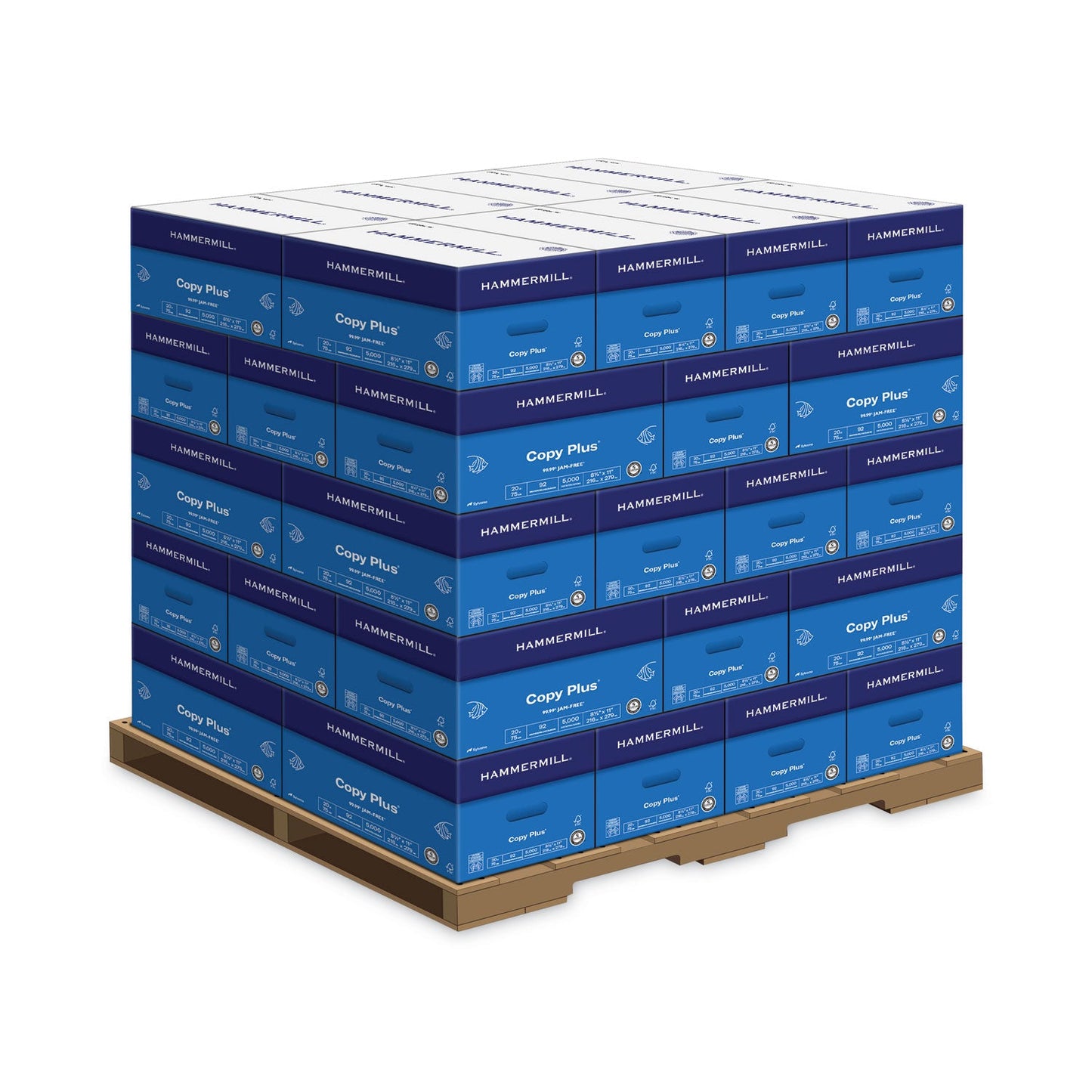 Hammermill Copy Plus Print Paper, 92 Bright, 20 lb Bond Weight, 8.5 x 11, White, 500 Sheets/Ream, 10 Reams/Carton, 40 Cartons/Pallet