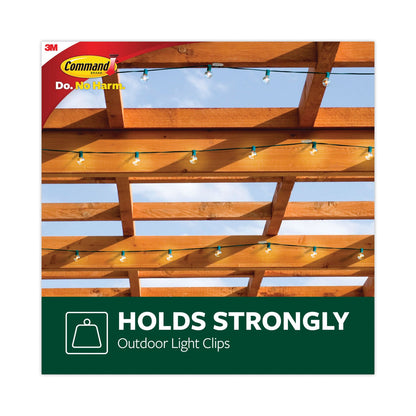Command All Weather Hooks and Strips, Plastic, Cord Clips, 32 Clips and 36 Small Strips/Pack