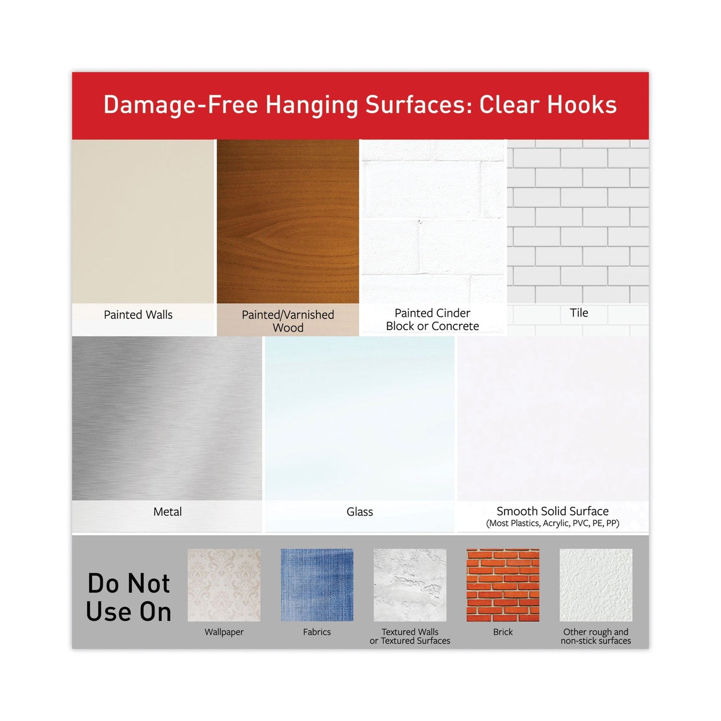 Command Clear Hooks and Strips, Plastic, Decorating Clips, 20 Clips and 24 Strips/Pack