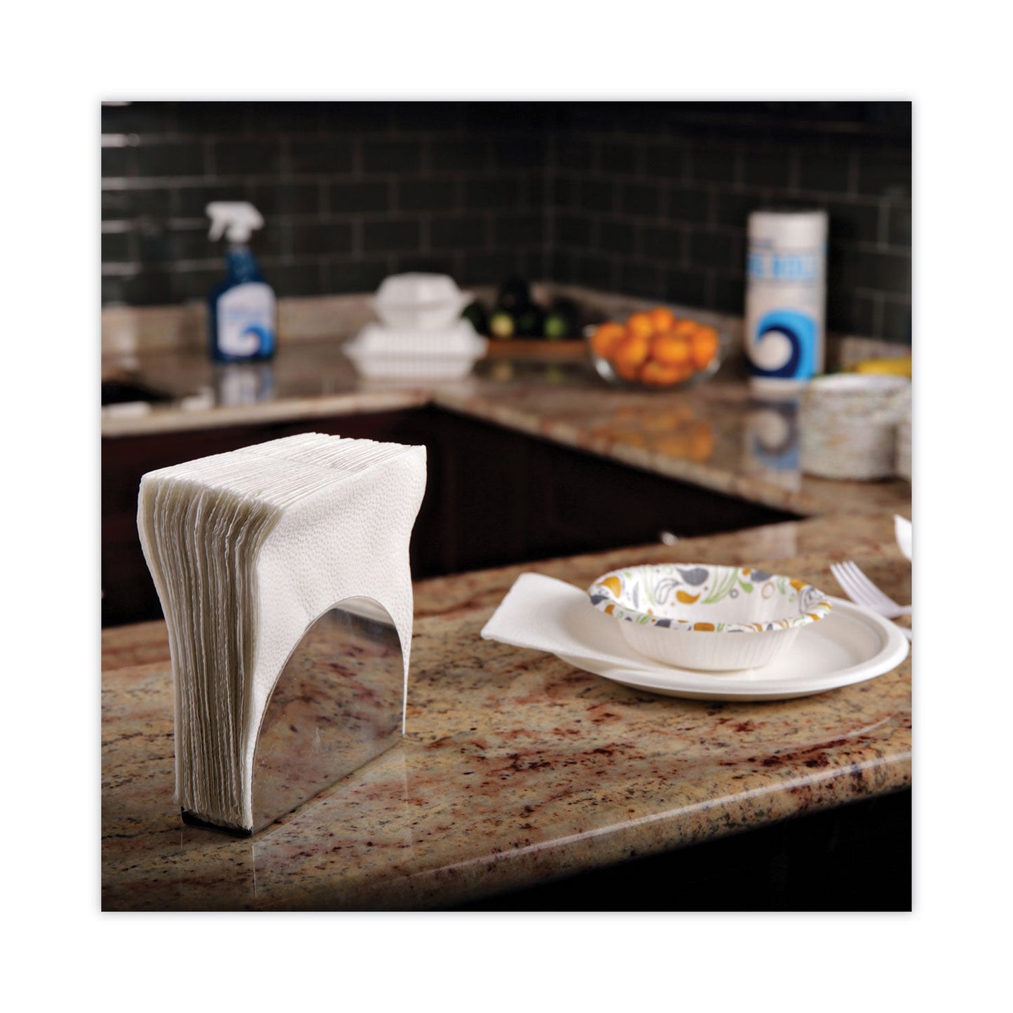 Boardwalk Office Packs Lunch Napkins, 1-Ply, 12 x 12, White, 400/Pack