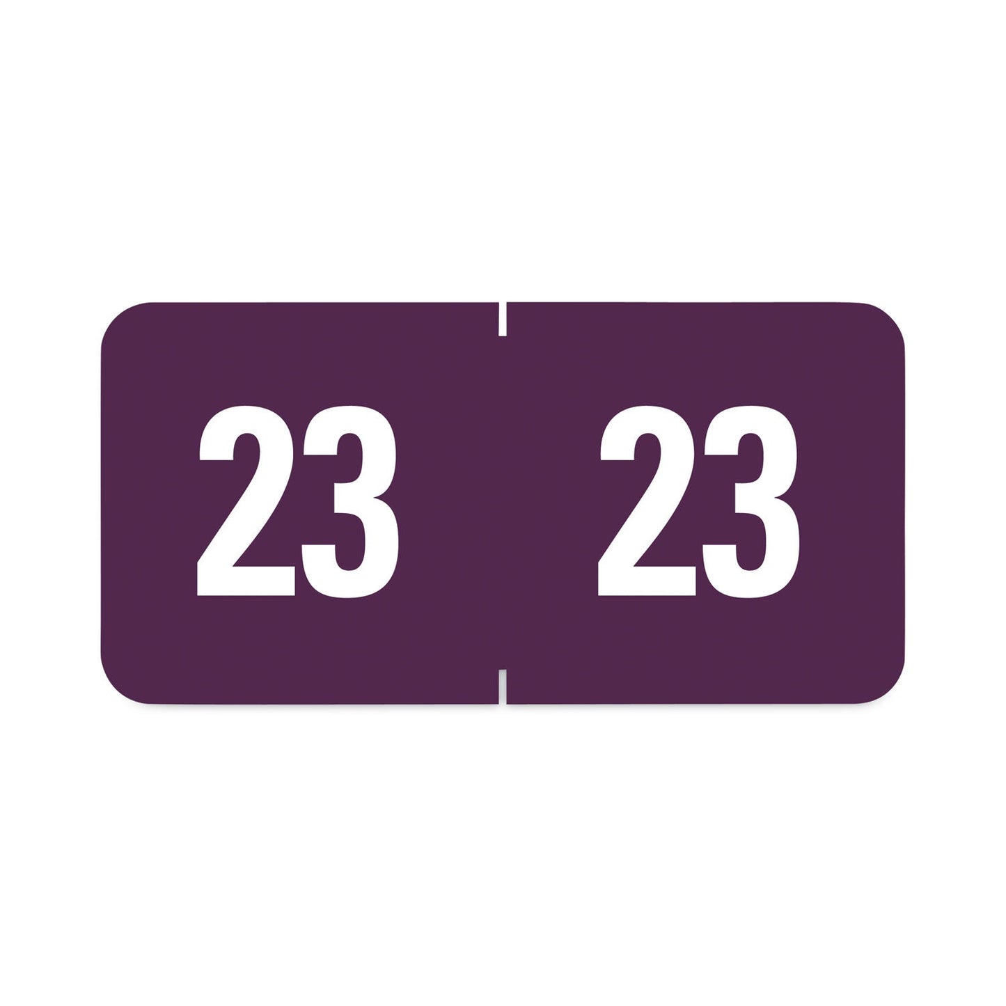 Smead Yearly End Tab File Folder Labels, 23, 0.5 x 1, Purple, 25/Sheet, 10 Sheets/Pack
