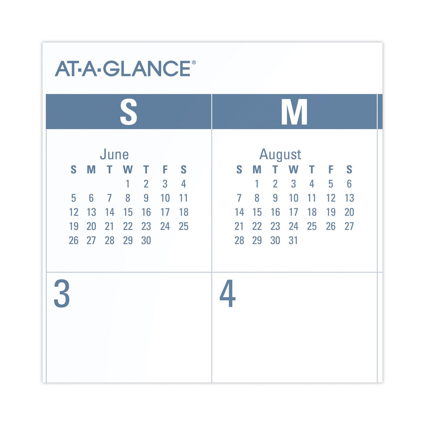 AT-A-GLANCE Academic Large Print Desk Pad, 21.75 x 17, White/Blue Sheets, 12 Month (July to June): 2022 to 2023