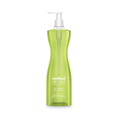 Method Dish Soap Pump, Hour-Glass Bottle Shape, Lime and Sea Salt Scent, 18 oz Pump Bottle, 6/Carton