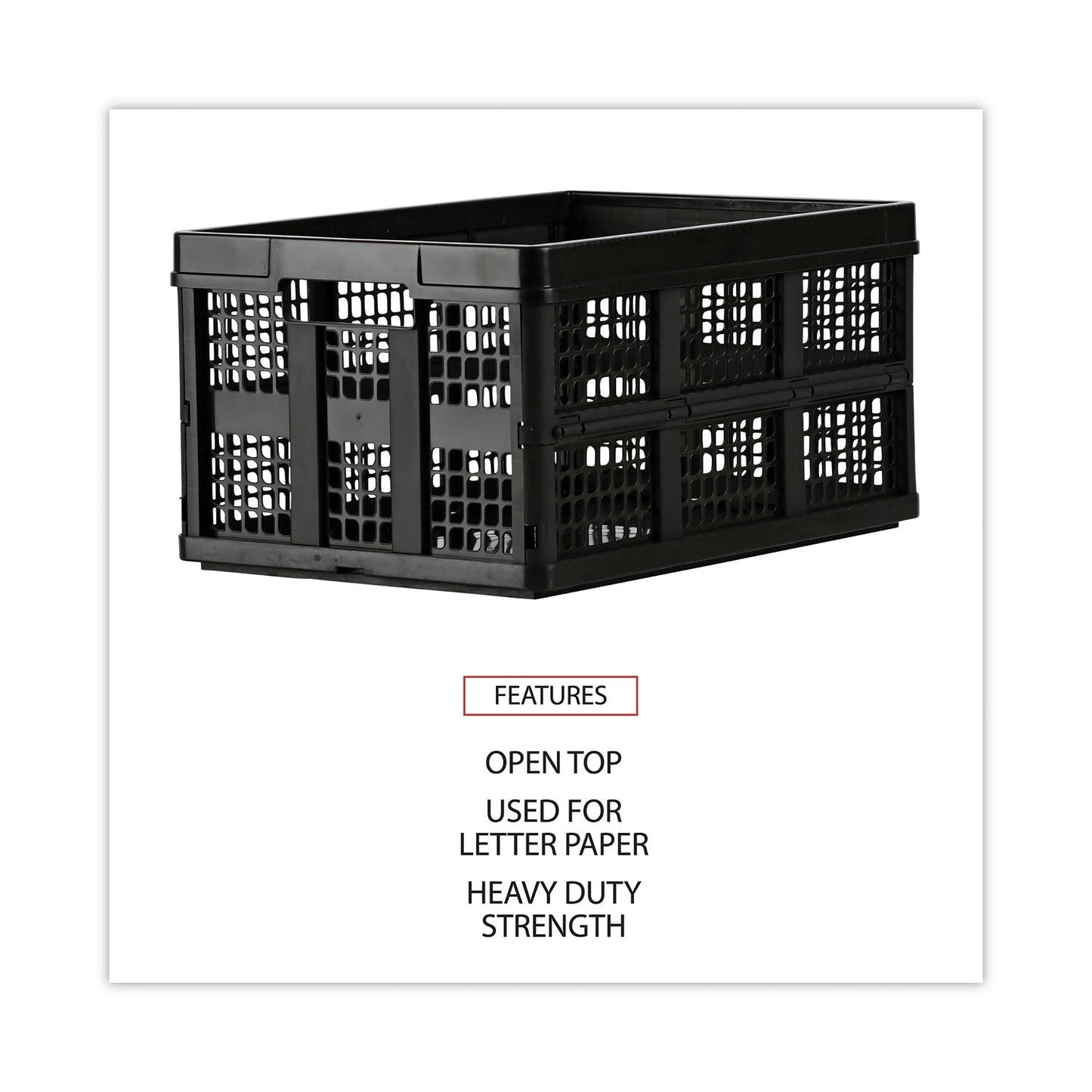 Universal Filing/Storage Tote, Letter Files, 20.13" x 14.63" x 10.75", Black