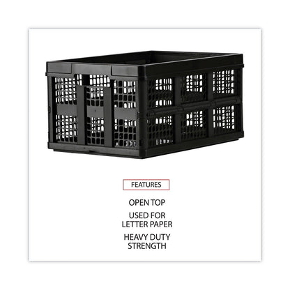 Universal Filing/Storage Tote, Letter Files, 20.13" x 14.63" x 10.75", Black