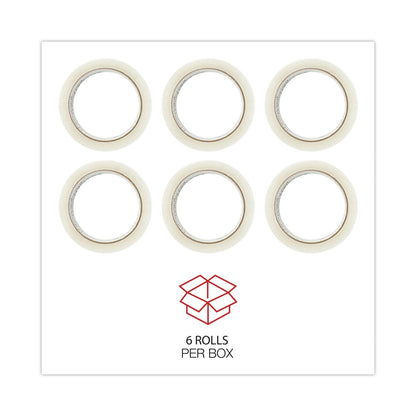 Universal General-Purpose Box Sealing Tape, 3" Core, 1.88" x 60 yds, Clear, 6/Pack