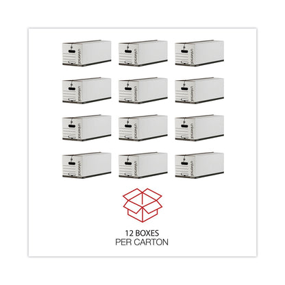 Universal Deluxe Quick Set-up String-and-Button Boxes, Letter Files, White, 12/Carton