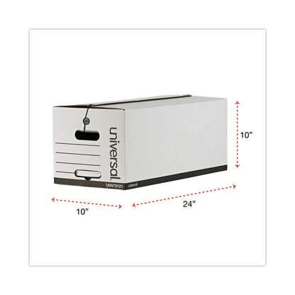 Universal Deluxe Quick Set-up String-and-Button Boxes, Letter Files, White, 12/Carton