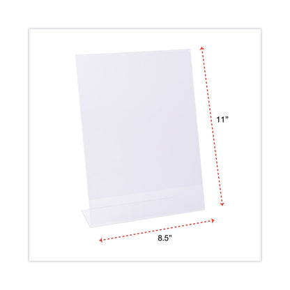 Universal Clear L-Style Freestanding Frame, 8.5 x 11 Insert, 3/Pack