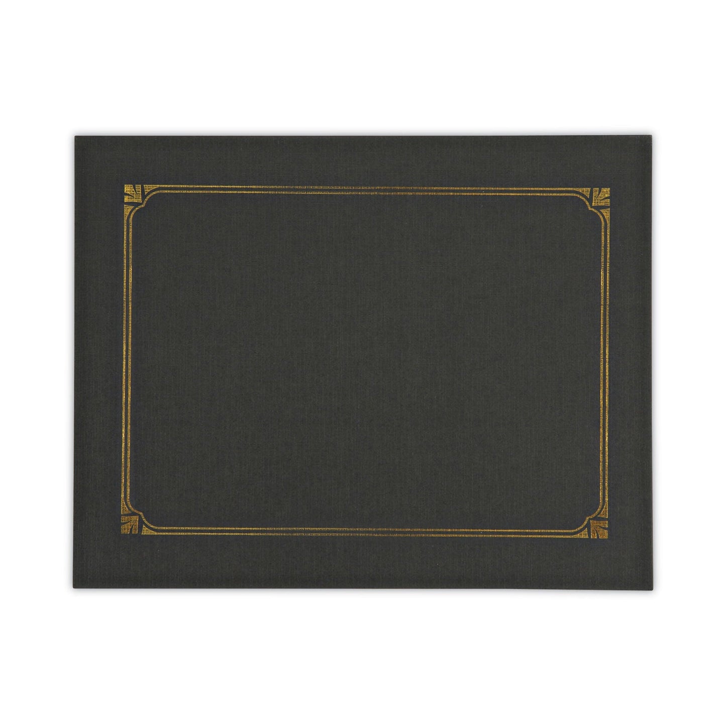 Universal Certificate/Document Cover, 8.5 x 11; 8 x 10; A4, Black, 6/Pack
