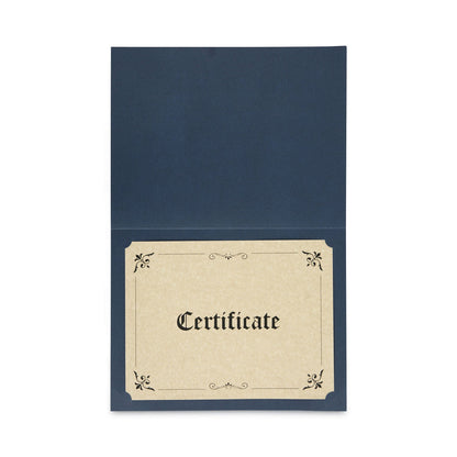 Universal Certificate/Document Cover, 8.5 x 11; 8 x 10; A4, Navy, 6/Pack