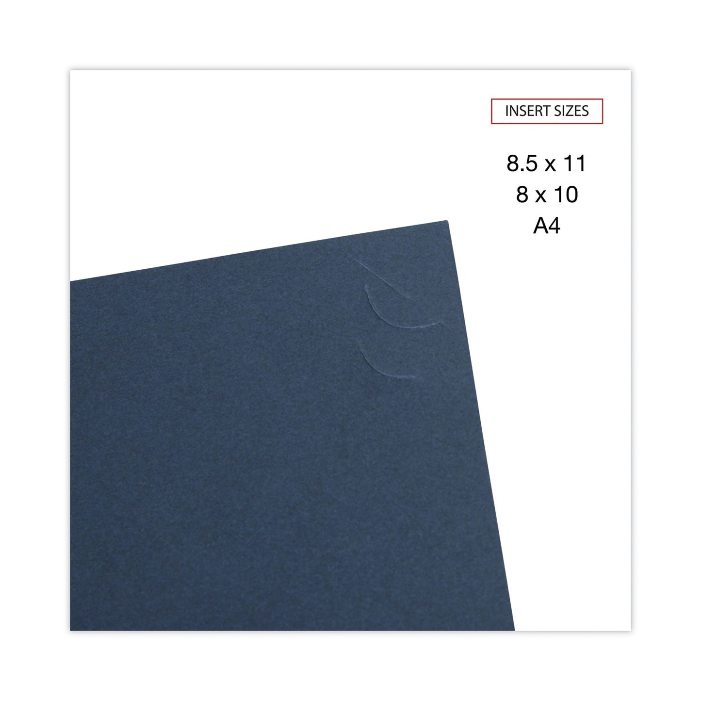 Universal Certificate/Document Cover, 8.5 x 11; 8 x 10; A4, Navy, 6/Pack