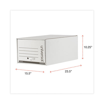 Universal Heavy-Duty Storage Drawers, Legal Files, 17.25" x 25.5" x 11.5", White, 6/Carton