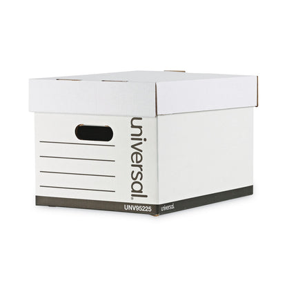 Universal Professional-Grade Heavy-Duty Storage Boxes, Letter/Legal Files, White, 12/Carton