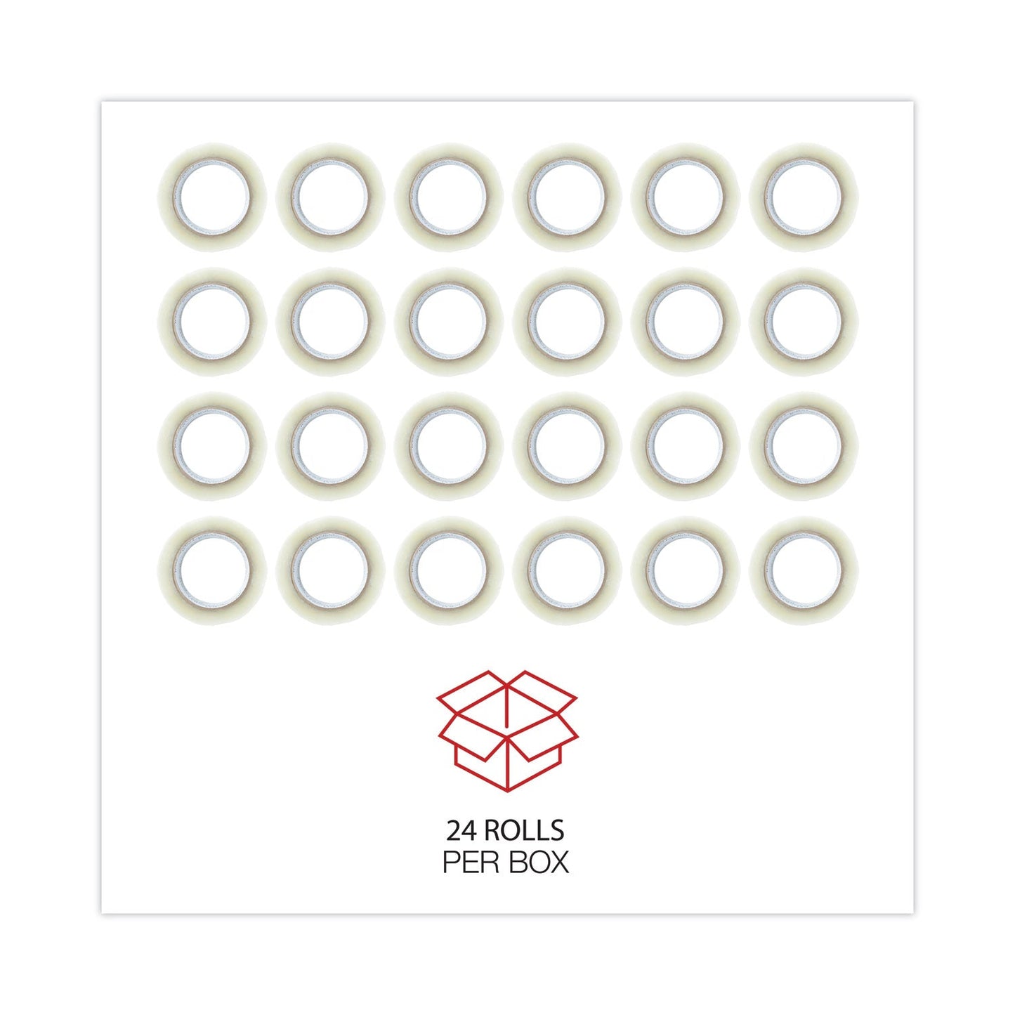 Universal Clear Packaging Tape, 3" Core, 72 mm x 100 m, Clear, 24/Carton