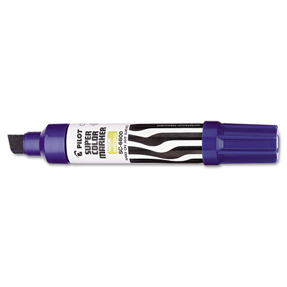 Pilot Jumbo Refillable Permanent Marker, Broad Chisel Tip, Blue