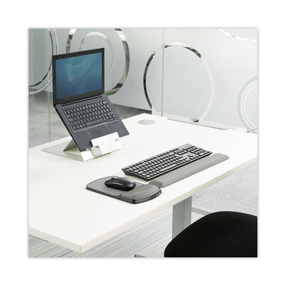 Fellowes Gel Mouse Pad with Wrist Rest, 6.25 x 10.12, Graphite/Platinum