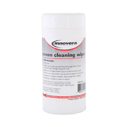 Innovera Antistatic Screen Cleaning Wipes in Pop-Up Tub, 120/Pack