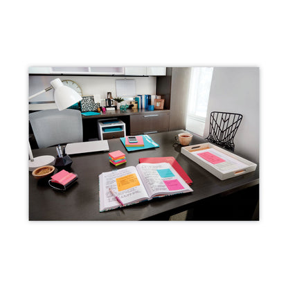 Post-it Original Pads in Poptimistic Collection Colors, Note Ruled, 3" x 3", 100 Sheets/Pad, 6 Pads/Pack