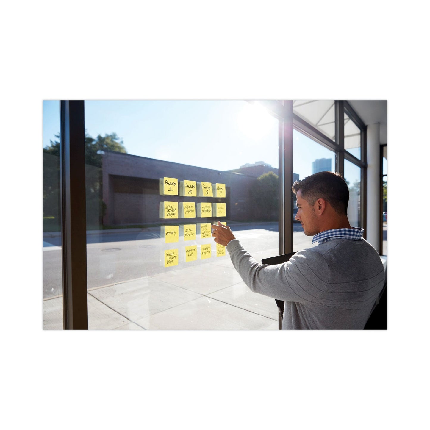 Post-it Pads in Canary Yellow, 3" x 3", 90 Sheets/Pad, 5 Pads/Pack