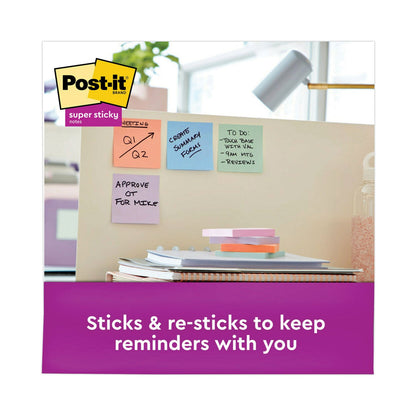 Post-it Recycled Notes in Wanderlust Pastel Collection Colors, Cabinet Pack, 3" x 3", 70 Sheets/Pad, 24 Pads/Pack