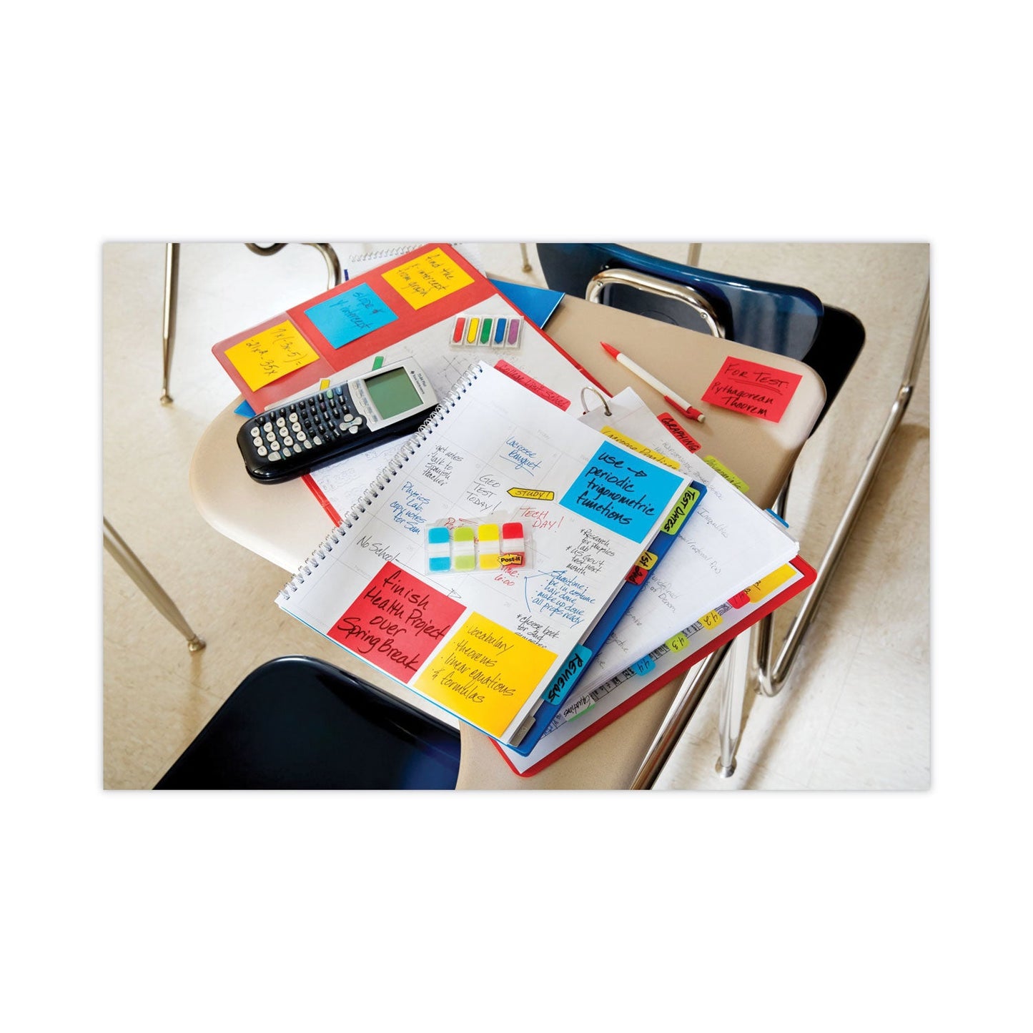 Post-it Pads in Playful Primary Collection Colors, Cabinet Pack, 3" x 3", 70 Sheets/Pad, 24 Pads/Pack