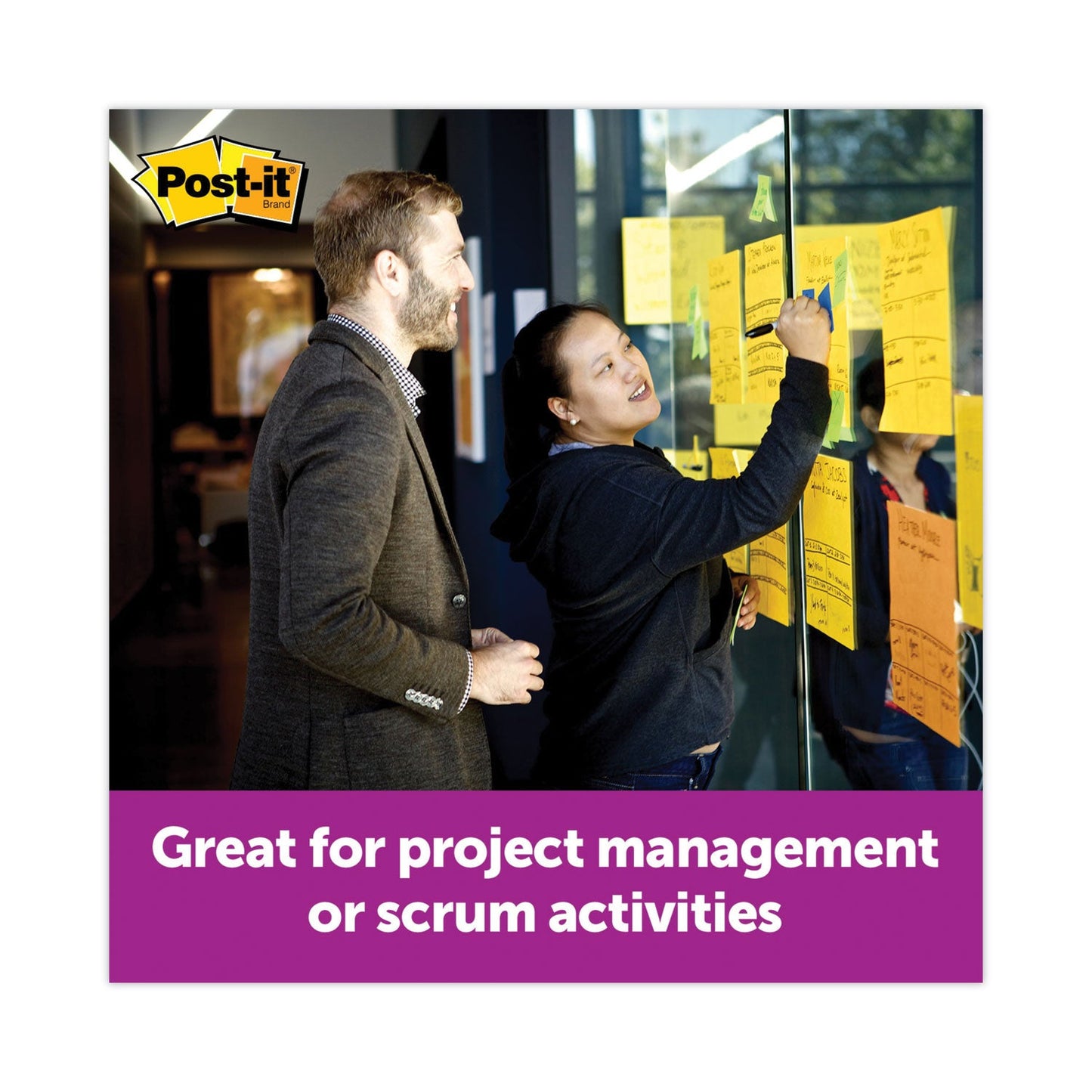 Post-it Big Notes, Unruled, 11 x 11, Orange, 30 Sheets
