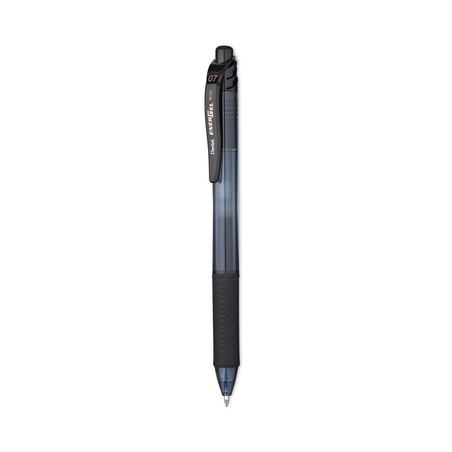 Pentel EnerGel-X Gel Pen, Retractable, Medium 0.7 mm, Black Ink, Black Barrel, 24/Pack