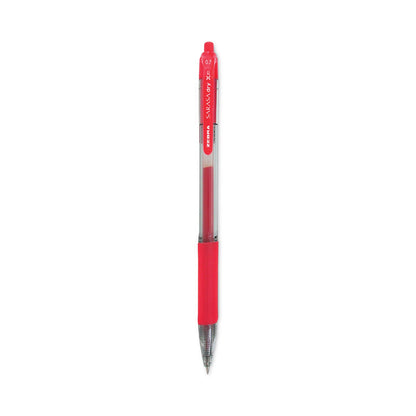 Zebra Sarasa Dry Gel X20 Gel Pen, Retractable, Medium 0.7 mm, Red Ink, Translucent Red Barrel, 12/Pack