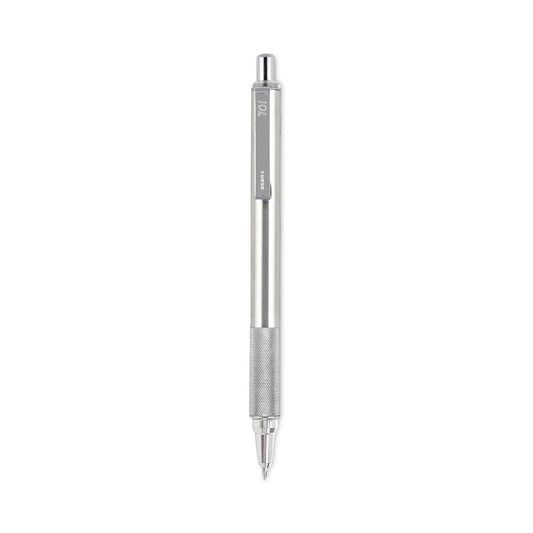 Zebra F-701 Ballpoint Pen, Retractable, Fine 0.7 mm, Black Ink, Stainless Steel/Black Barrel