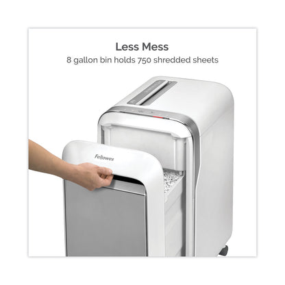 Fellowes Powershred LX220 Micro-Cut Shredder, 20 Manual Sheet Capacity, White