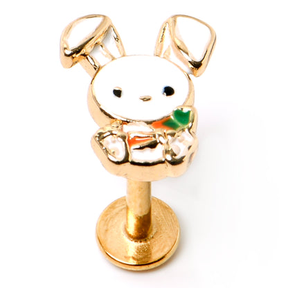 16G 5/16 Gold Tone Cutie Easter Bunny Labret Monroe Tragus
