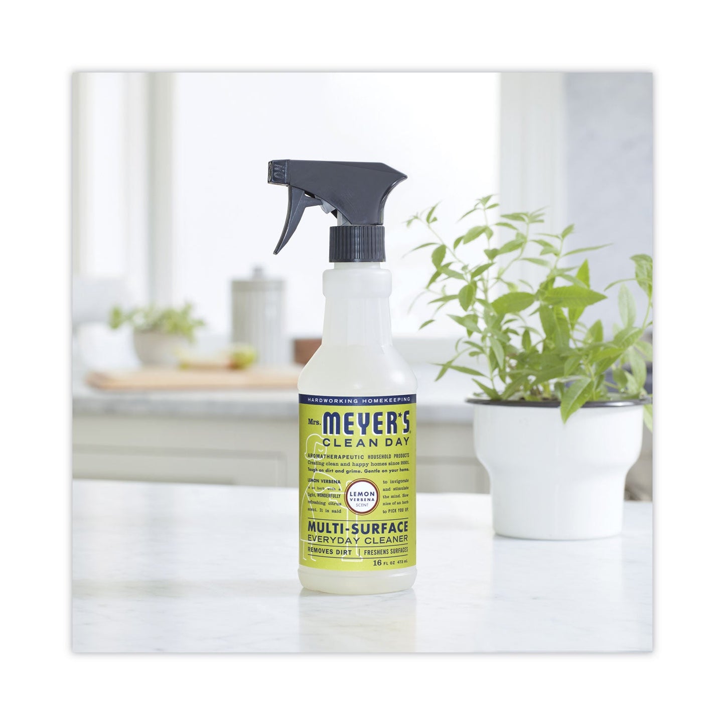 Mrs. Meyer's Multi Purpose Cleaner, Lemon Scent, 16 oz Spray Bottle, 6/Carton