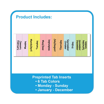 C-Line Zippered Binder with Expanding File, 2" Expansion, 7 Sections, Zipper Closure, 1/6-Cut Tabs, Letter Size, Bright Blue