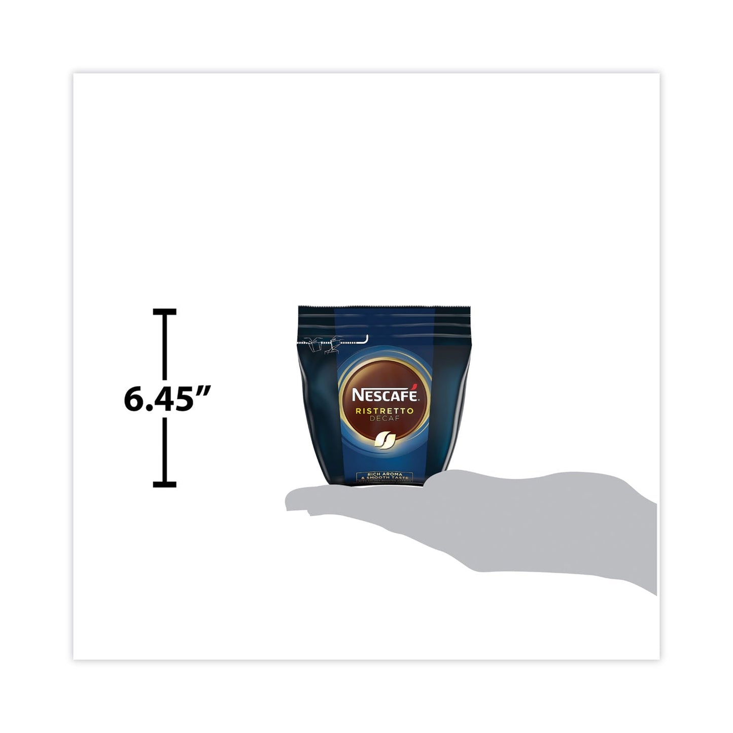 Nescafé Ristretto Decaffeinated Blend Coffee, 8.8 oz Bag, 4/Carton