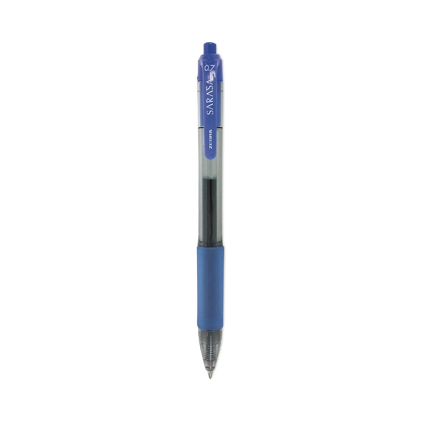Zebra Sarasa Dry Gel X20 Gel Pen, Retractable, Medium 0.7 mm, Blue Ink, Translucent Blue Barrel, 36/Pack