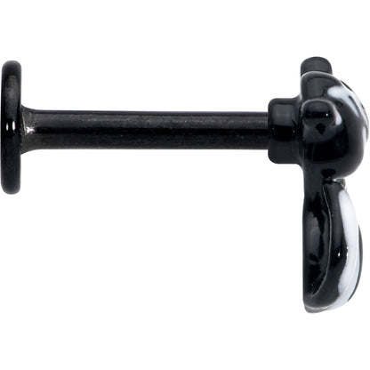 16G 5/16 Black Funky Skunk Labret Monroe Tragus