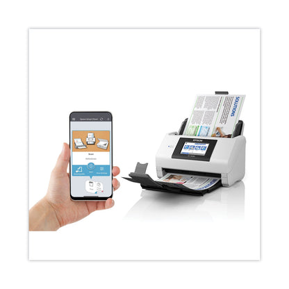 Epson DS-790WN Wireless Network Color Document Scanner, 600 dpi Optical Resolution, 100-Sheet Duplex Auto Document Feeder