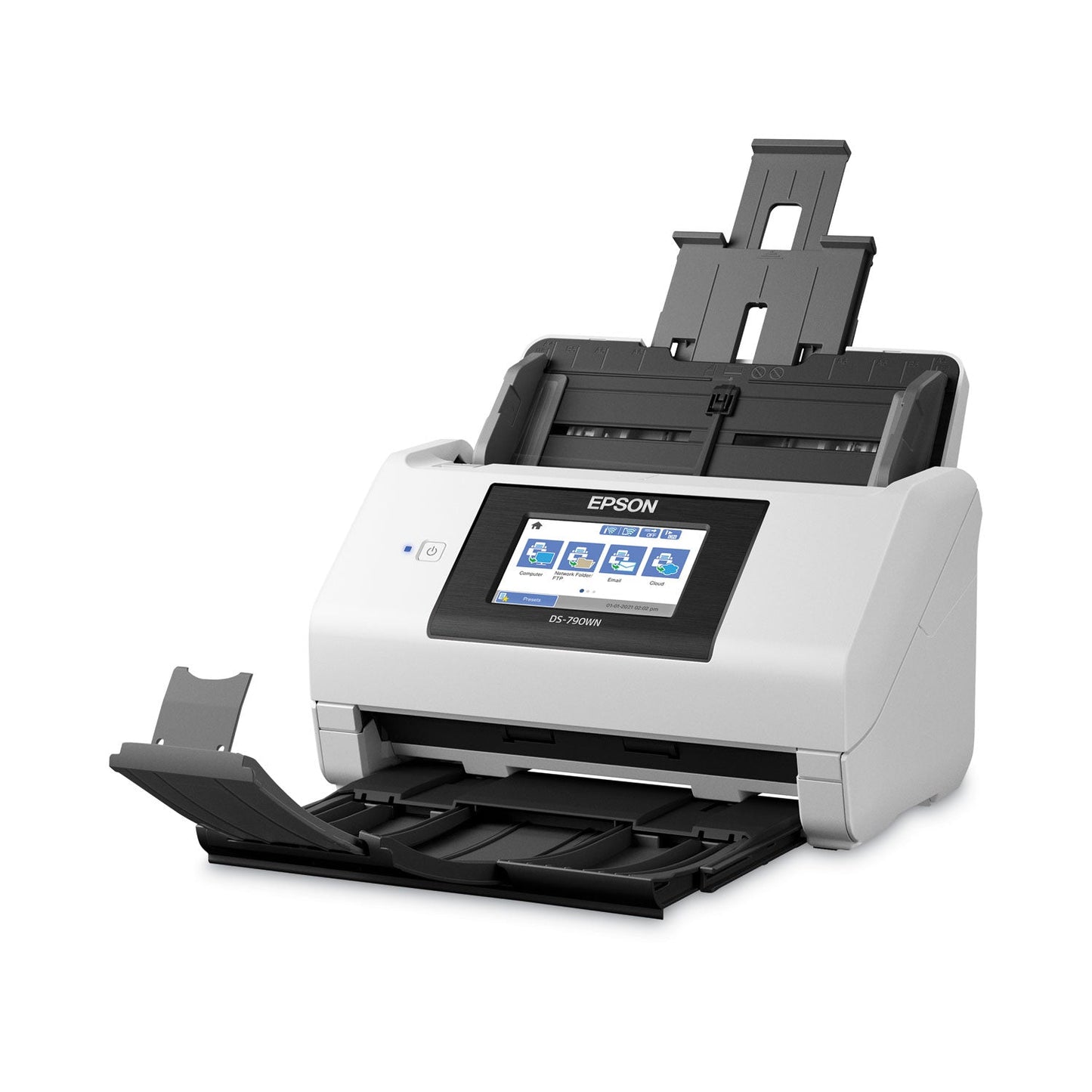 Epson DS-790WN Wireless Network Color Document Scanner, 600 dpi Optical Resolution, 100-Sheet Duplex Auto Document Feeder