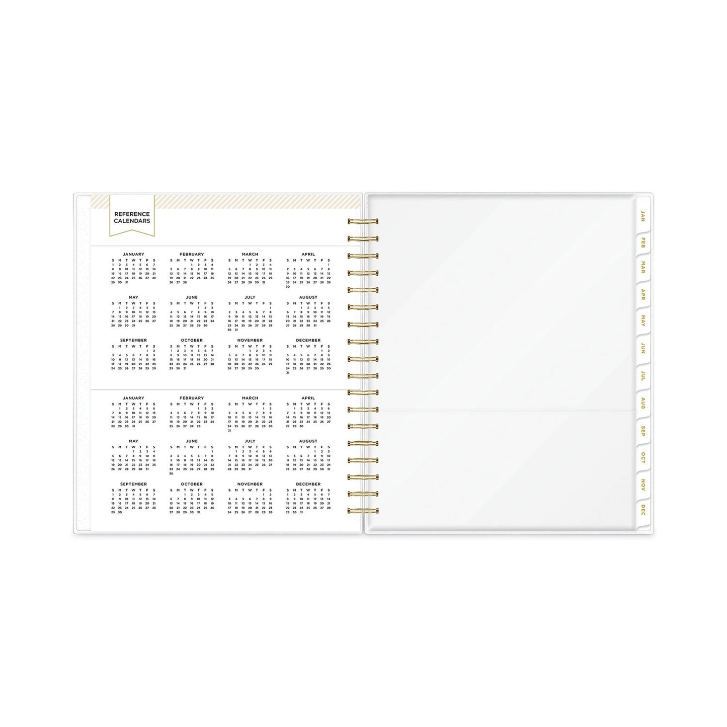 Blue Sky Day Designer Navy Stripe Daily/Monthly Planner, Navy Stripe Artwork, 10 x 8, Navy/White Cover, 12-Month (Jan to Dec): 2023