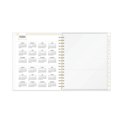 Blue Sky Day Designer Navy Stripe Daily/Monthly Planner, Navy Stripe Artwork, 10 x 8, Navy/White Cover, 12-Month (Jan to Dec): 2023