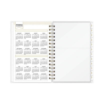 Blue Sky Day Designer Navy Stripe Daily/Monthly Planner, Navy Stripe Artwork, 8 x 5, Navy/White Cover, 12-Month (Jan to Dec): 2023