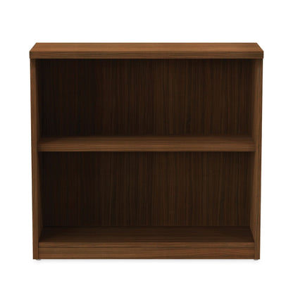 Alera Valencia Series Bookcase,Two-Shelf, 31.75w x 14d x 29.5h, Modern Walnut