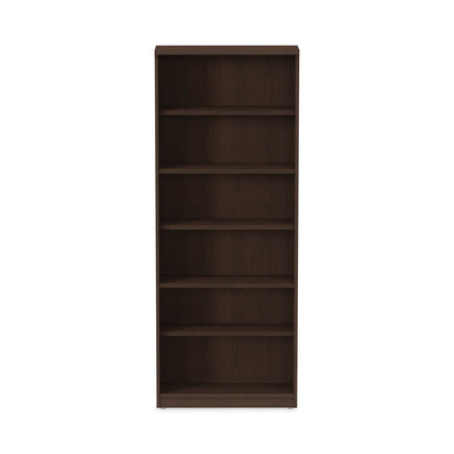 Alera Valencia Series Bookcase, Six-Shelf, 31.75w x 14d x 80.25h, Espresso