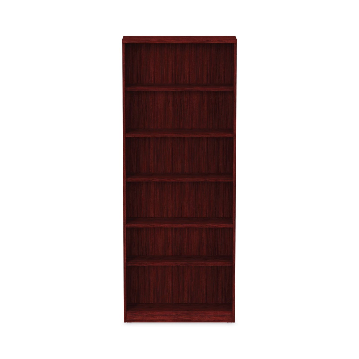 Alera Valencia Series Bookcase, Six-Shelf, 31.75w x 14d x 80.25h, Mahogany